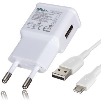 Smart Tech Universal Micro USB Kablolu 1 Amper Hızlı Şarj Aleti Beyaz