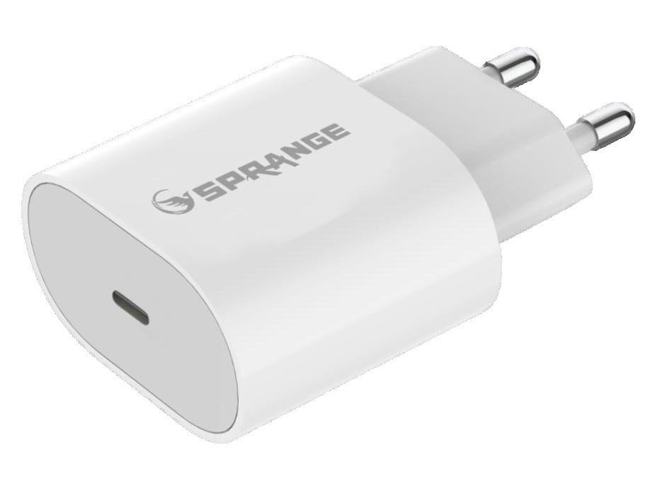 Sprange PT18 Universal USB Kablolu Hızlı Şarj Aleti Beyaz