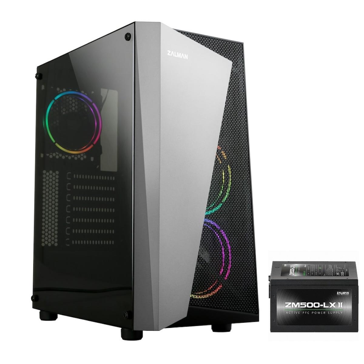 Zalman S4 PLUS BL RGB 3 Fanlı 500 W Siyah Dikey Kullanım ATX Bilgisayar Kasası