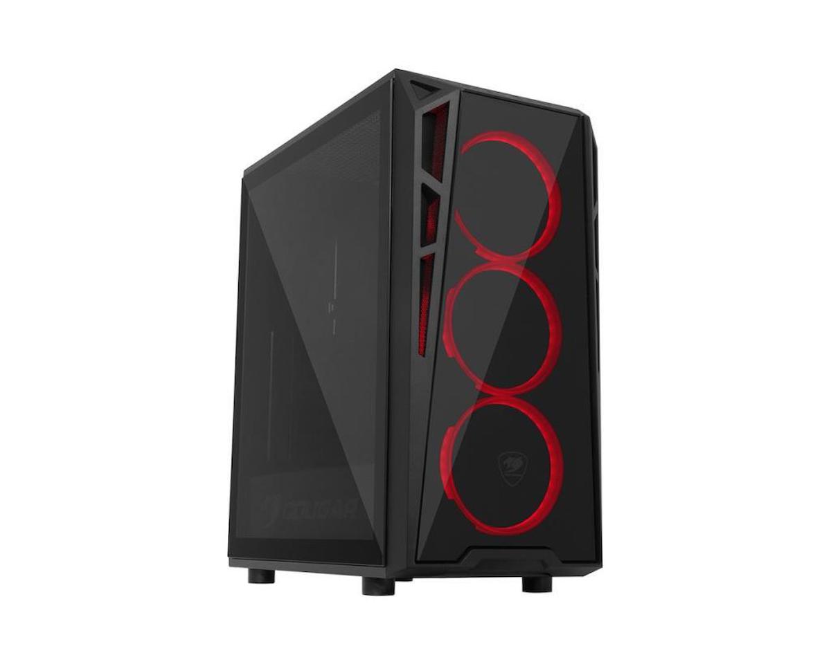 Cougar CGR-5QMYB-RGBC RGB Mesh 3 Fanlı Siyah Dikey Kullanım ATX Bilgisayar Kasası