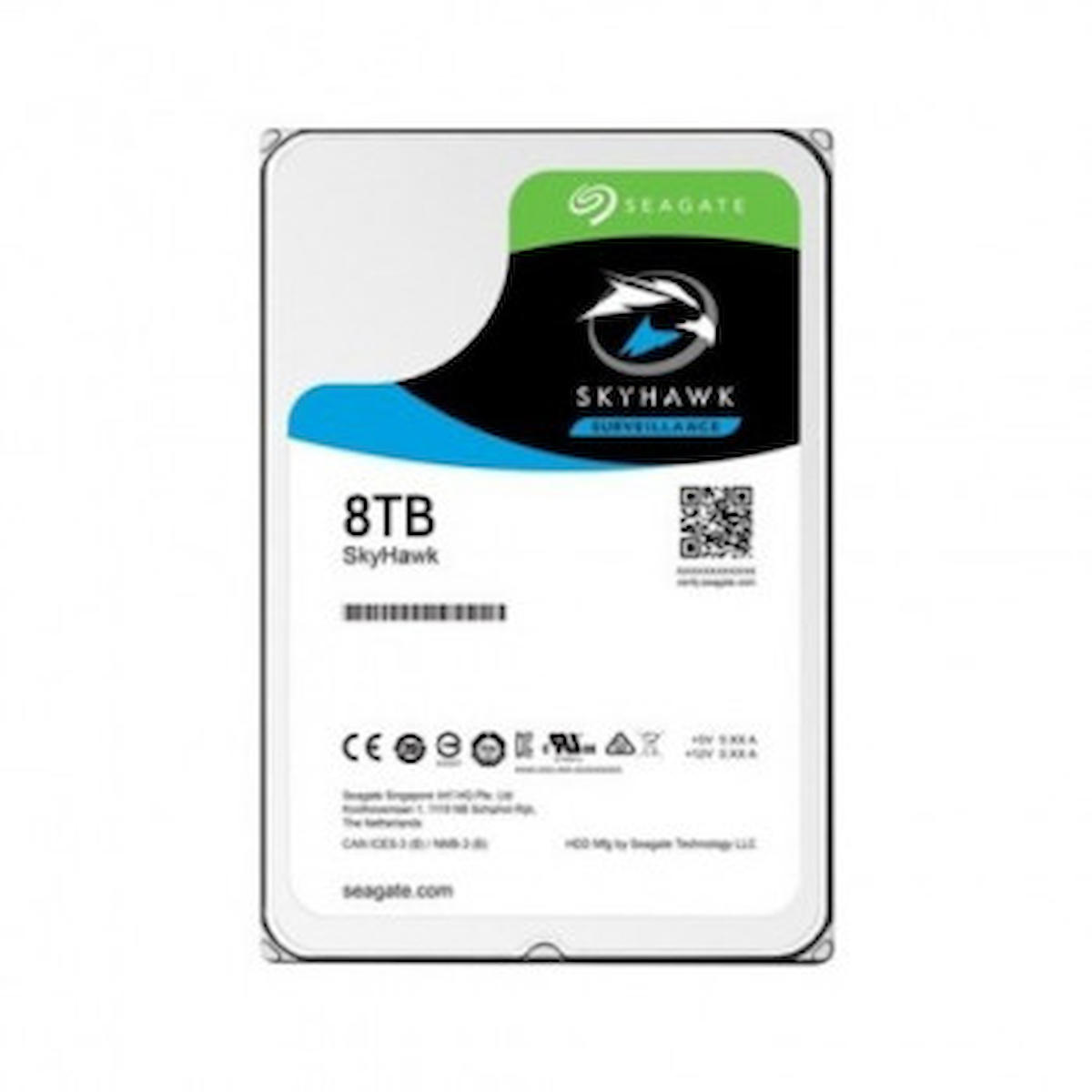 Seagate Skyhawk ST8000VX010 8 TB 3.5 inç 5400 RPM 256 MB SATA 3.0 Güvenlik Kamerası Harddisk