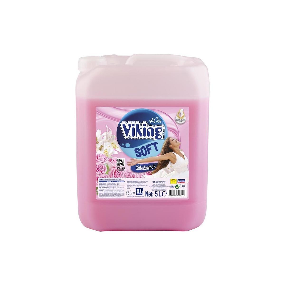 Viking Soft Gül - Zambak 61 Yıkama Yumuşatıcı 4 x 5 lt