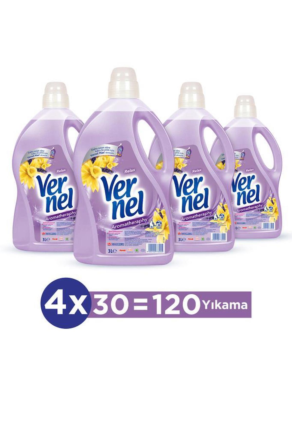 Vernel Aromatherapy 30 Yıkama Yumuşatıcı 4 x 3 lt