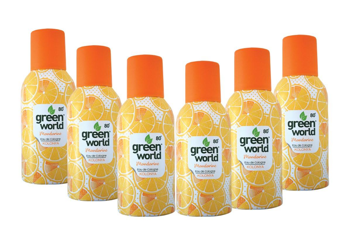 Green World Mandalina Sprey Kolonya 150 ml 6'lı