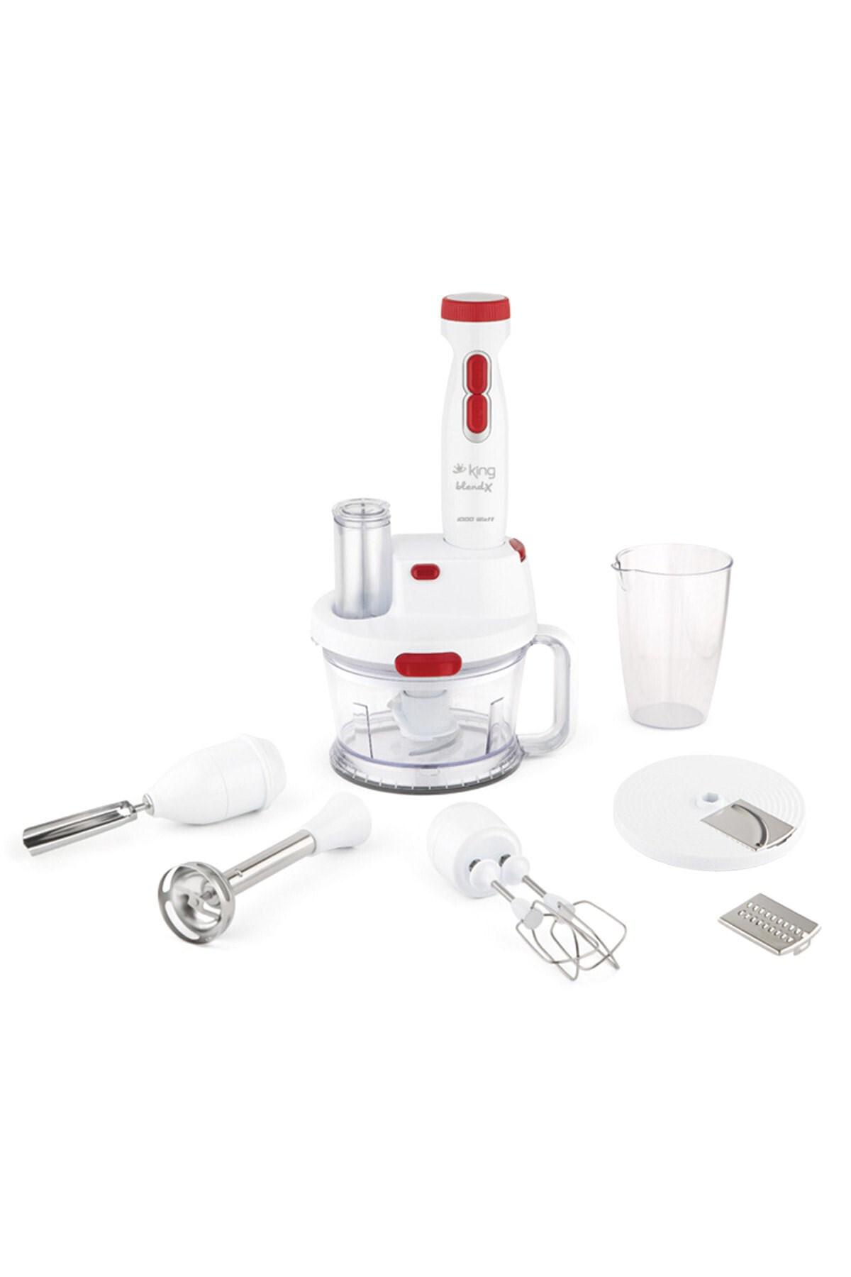 King K 968 Blendx 900 ml Çift Bıçaklı Blender Seti Beyaz