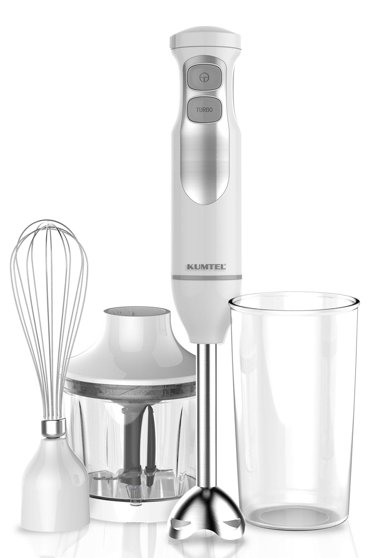 Kumtel 600 ml Çift Bıçaklı Blender Seti Beyaz