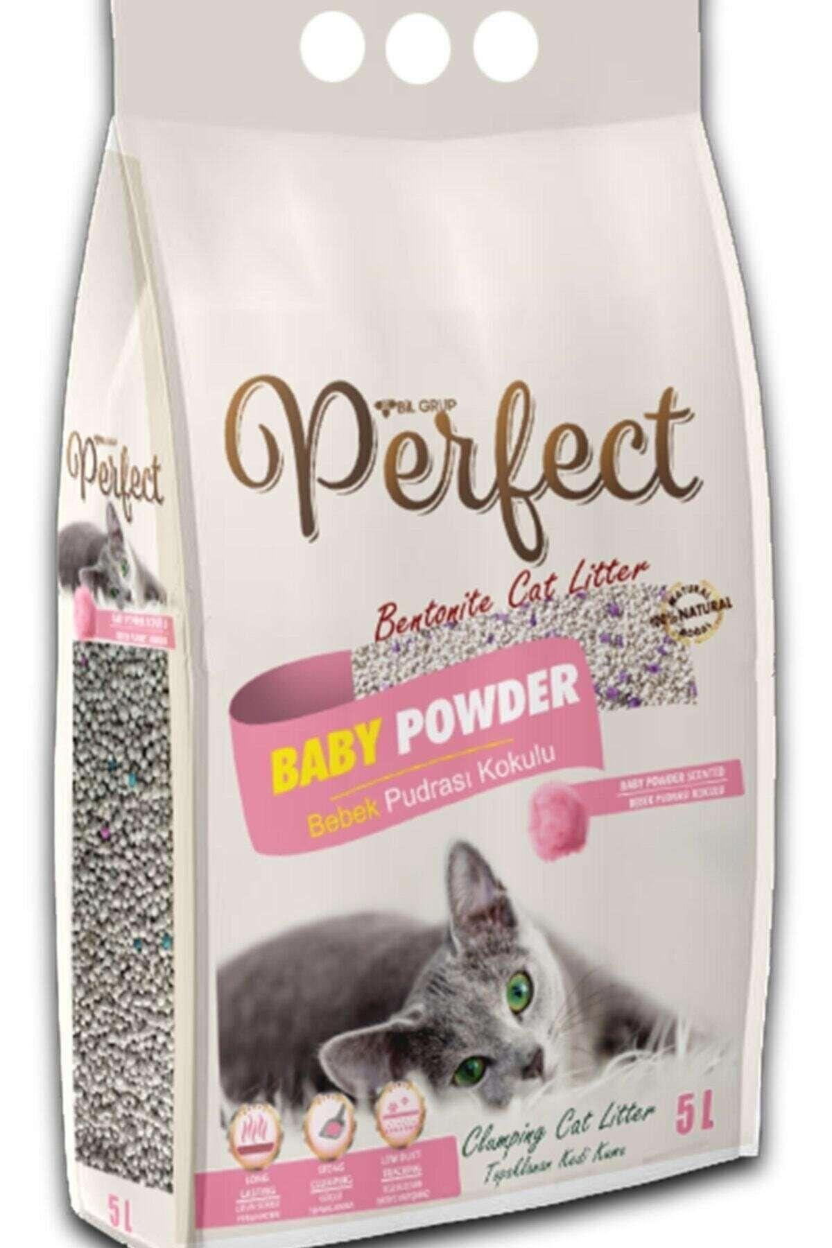 Perfect Bebek Pudralı Topaklanan İnce Taneli Bentonit Kedi Kumu 5 lt