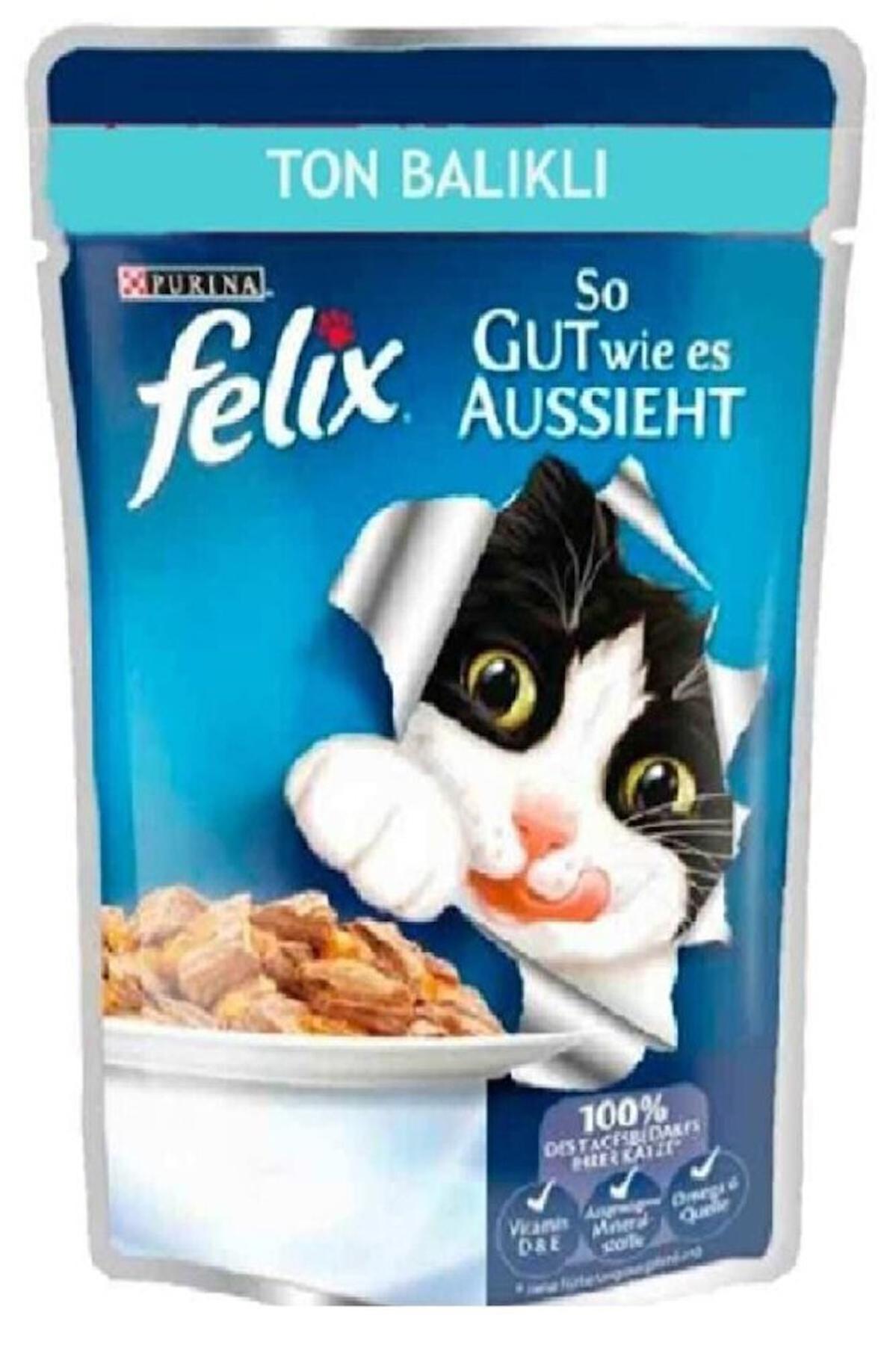 Felix So Gut Wie Es Aussieht Ton Balıklı Yetişkin Yaş Kedi Maması 85 gr