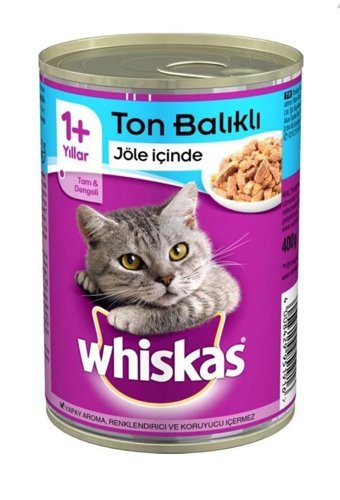 Whiskas Tam ve Dengeli Ton Balıklı ve Sardalya Yetişkin Yaş Kedi Maması 400 gr