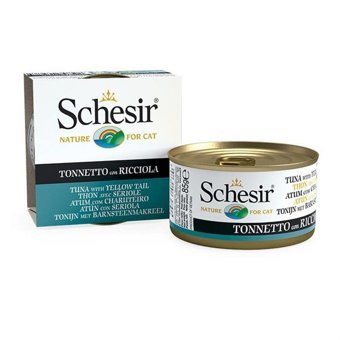 Schesir Nature Ton Balıklı ve Sarı Kuyruk Balığı Jöleli Yetişkin Yaş Kedi Maması 24x85 gr