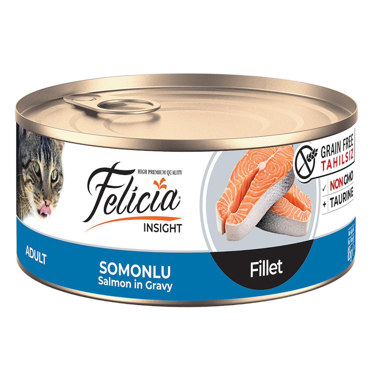 Felicia Insight Somonlu Yetişkin Yaş Kedi Maması 24x85 gr