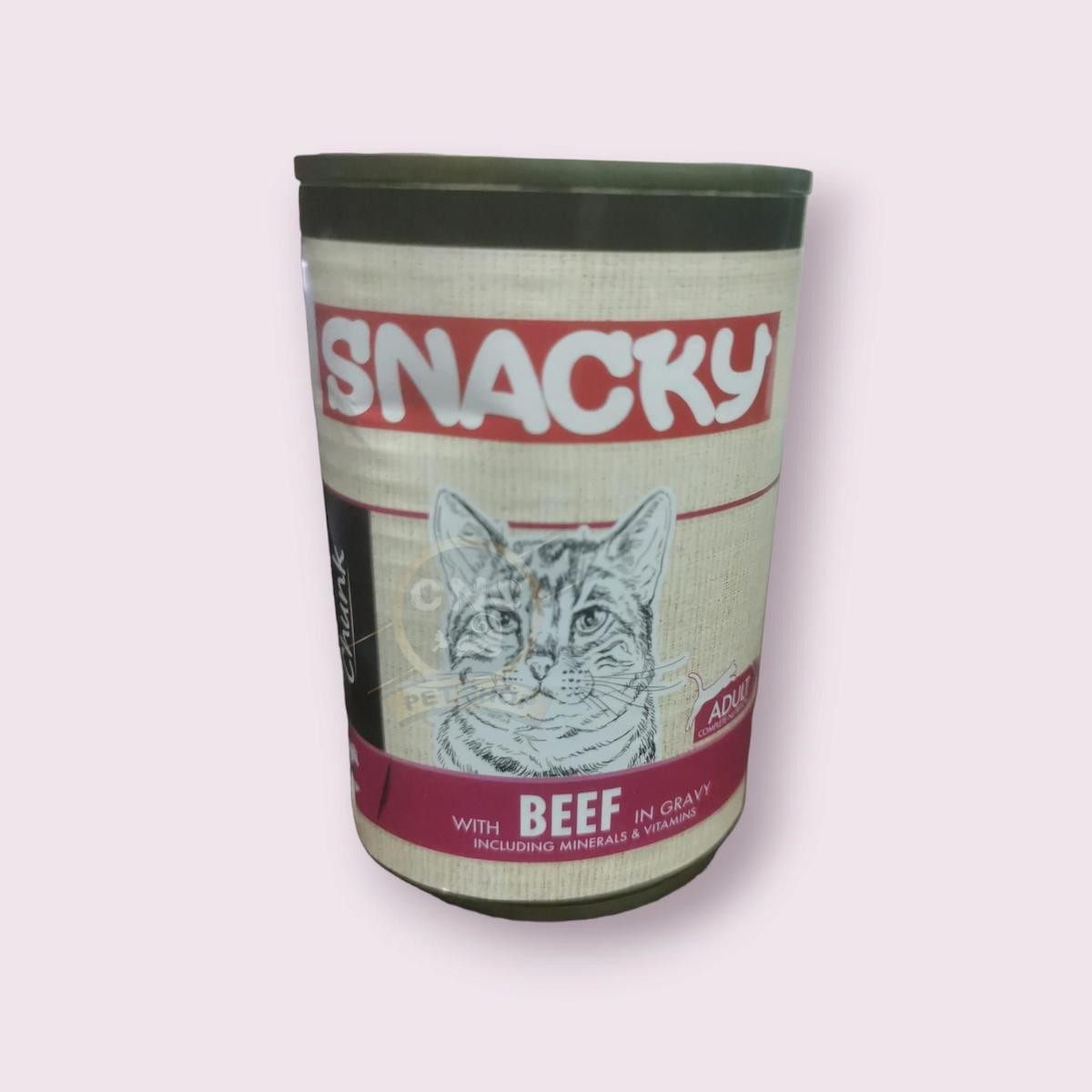 Snacky Including Minerals & Vitamins Sığır Etli Soslu Yetişkin Yaş Kedi Maması 400 gr