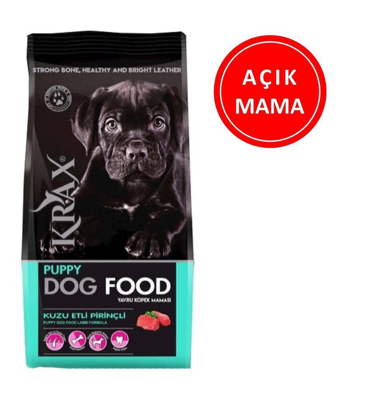 Krax Kuzu Etli ve Pirinçli Tüm Irklar Yavru Kuru Köpek Maması 1 kg