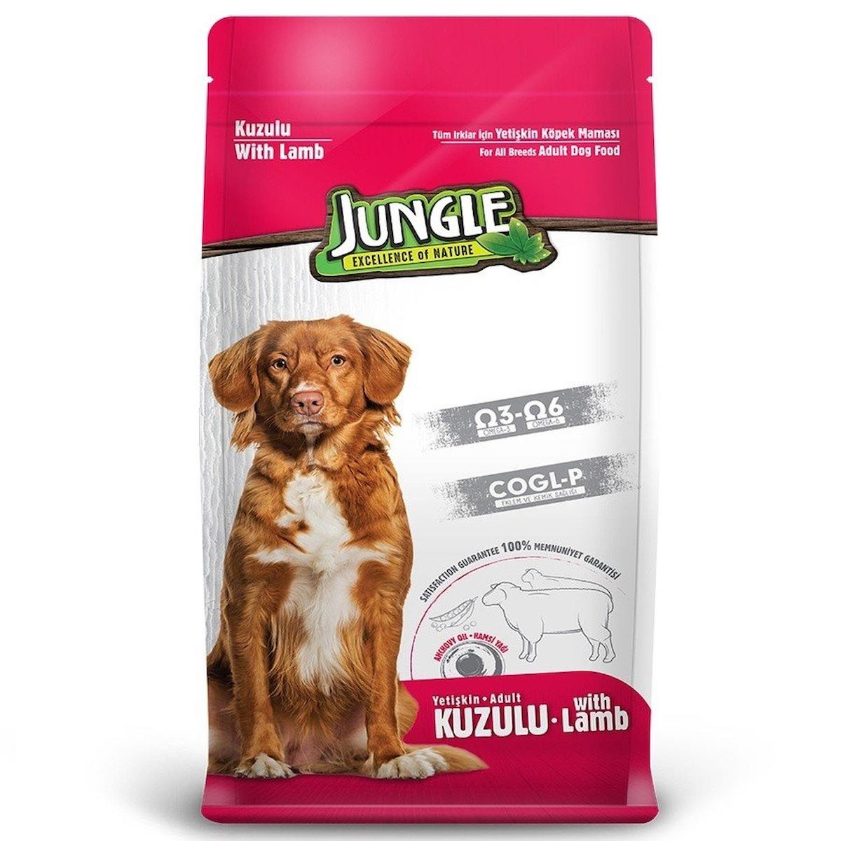 Jungle Kuzu Etli Tüm Irklar Yetişkin Kuru Köpek Maması 15 kg