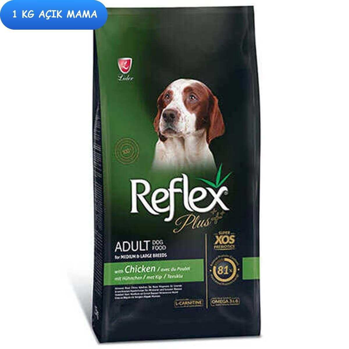 Reflex Plus+ Tavuklu Büyük ve Orta Irk Yetişkin Kuru Köpek Maması 1 kg