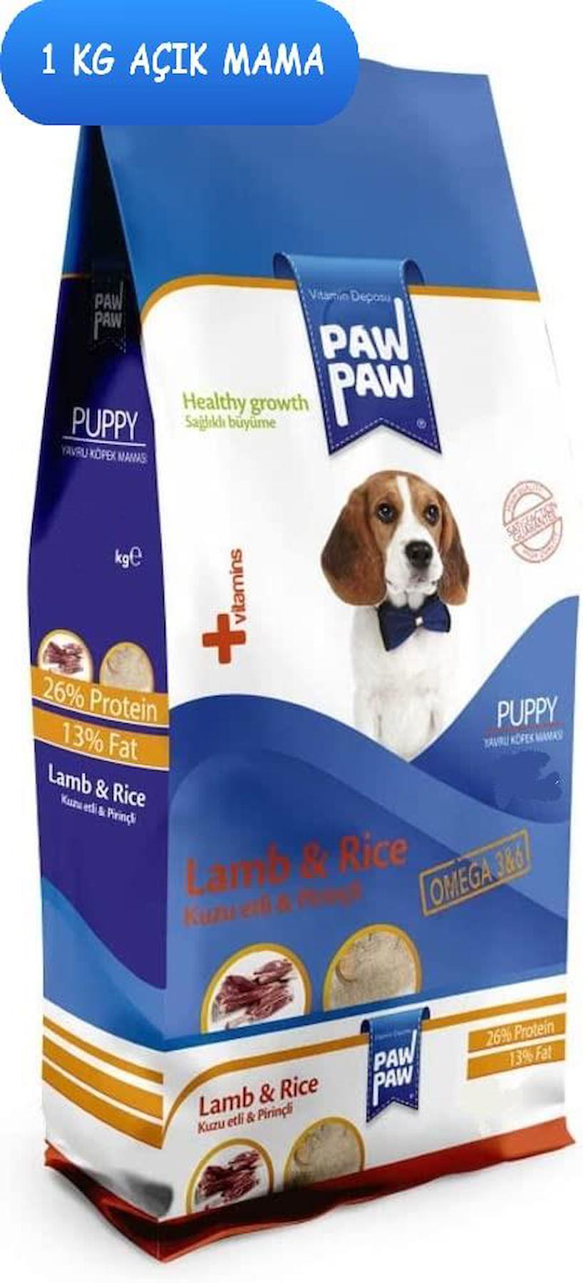 Paw Paw Healthy Growth Kuzu Etli ve Pirinçli Tüm Irklar Yavru Kuru Köpek Maması 1 kg