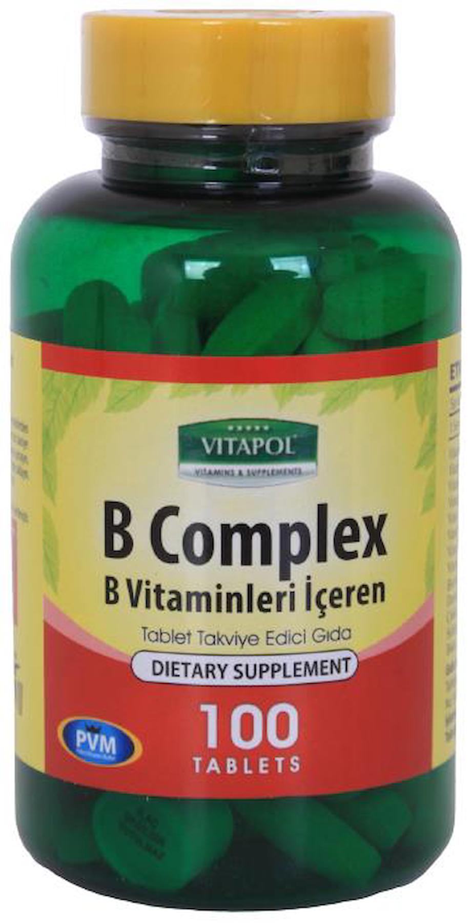 Vitapol Vitamin B Aromasız Unisex 100 Tablet