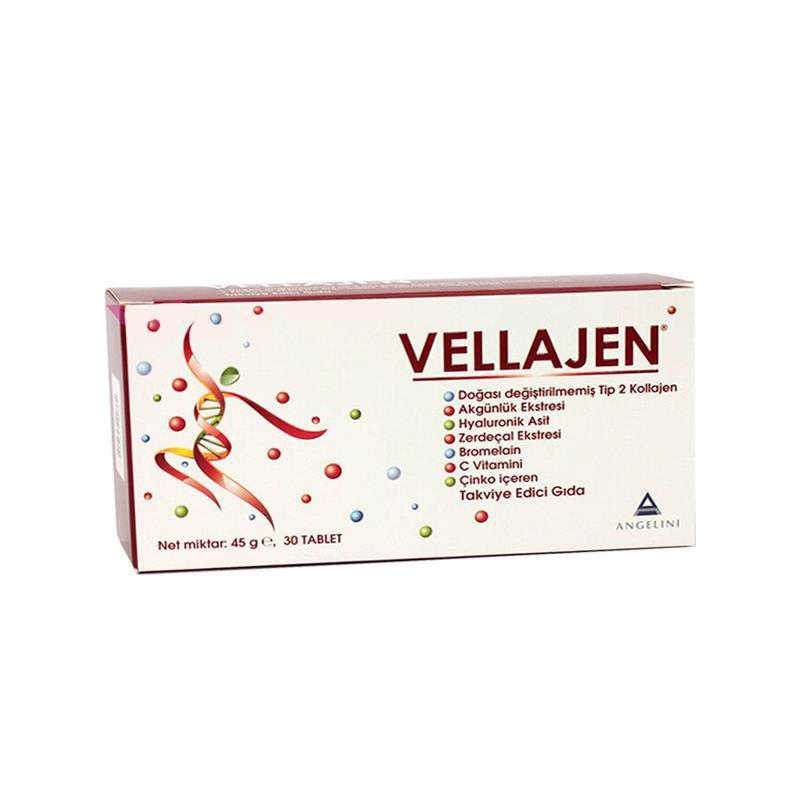 Vellajen Çinko Sade Unisex Vitamin 30 Tablet