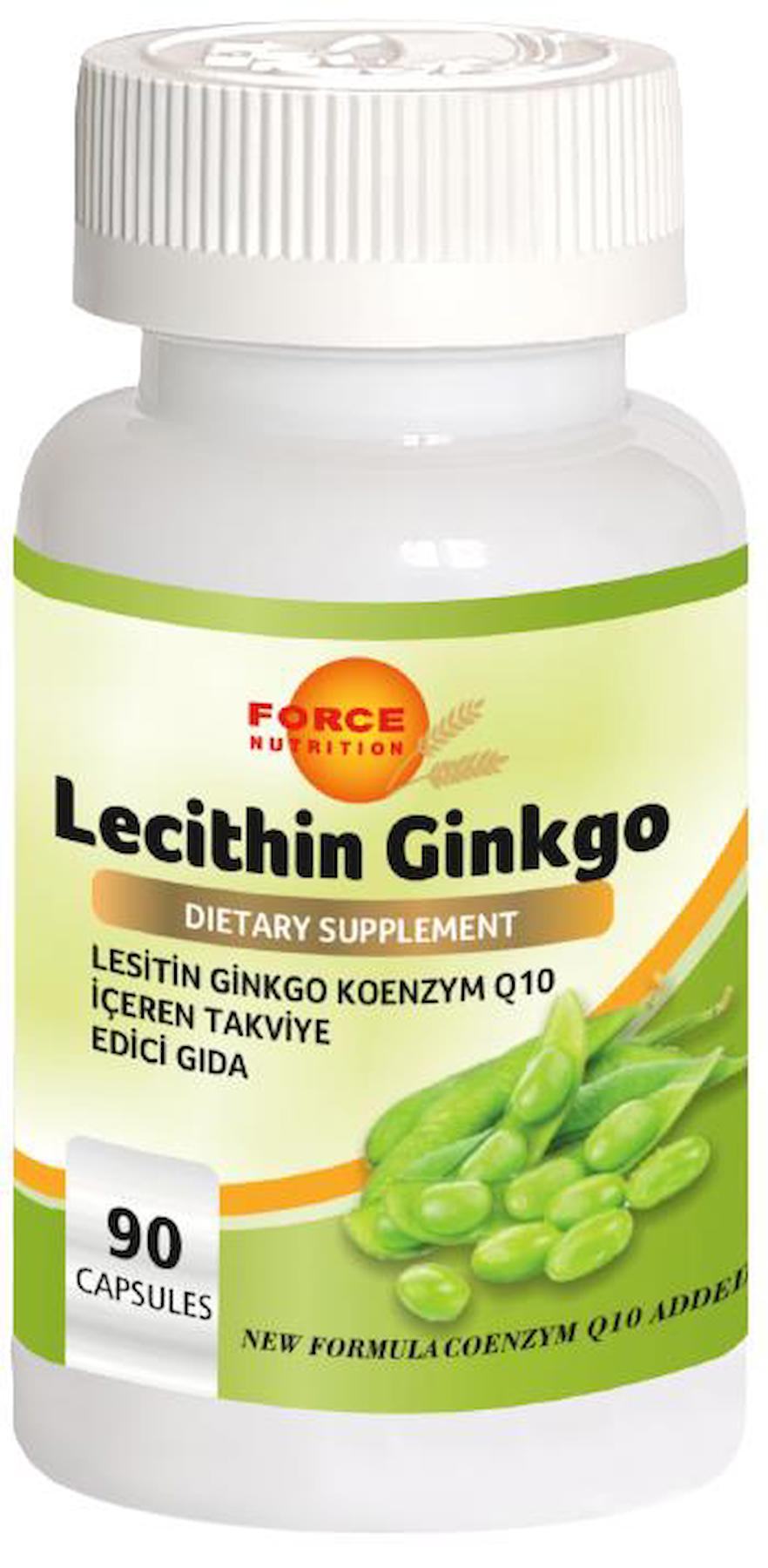 Force Nutrition Lesitin Ginkgo Koenzim Q10 Aromasız Unisex Vitamin 90 Kapsül