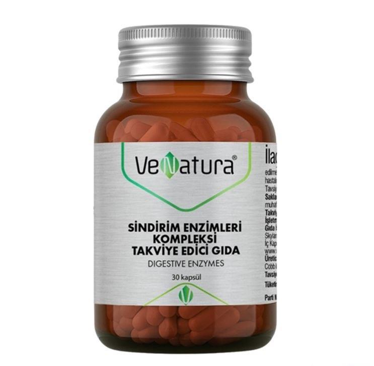 Venatura Sindirim Enzimleri Komplexi Aromasız Unisex Vitamin 30 Tablet