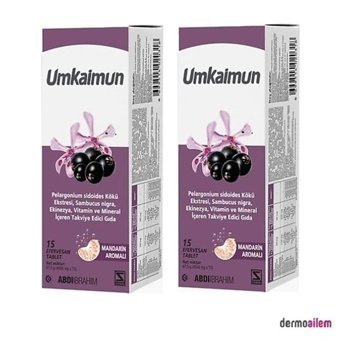 Abdi İbrahim Umkaimun Aromalı Unisex Vitamin 2x15 Tablet