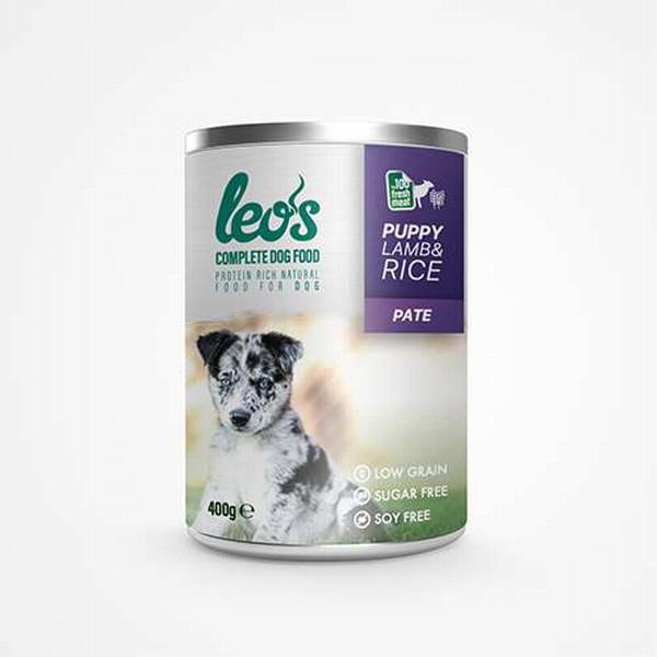 Leo'S Pate Kuzu Etli ve Pirinçli Ezme Yavru Yaş Köpek Maması 400 gr 24'lü