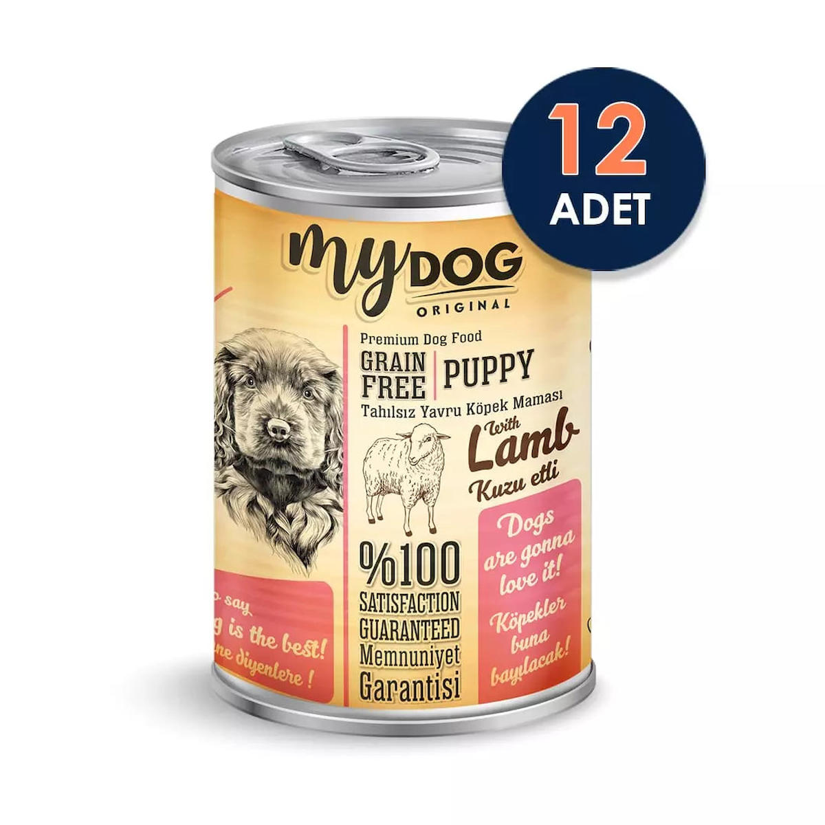 Mydog Original Kuzu Etli ve Pirinçli Yavru Yaş Köpek Maması 400 gr 12'li