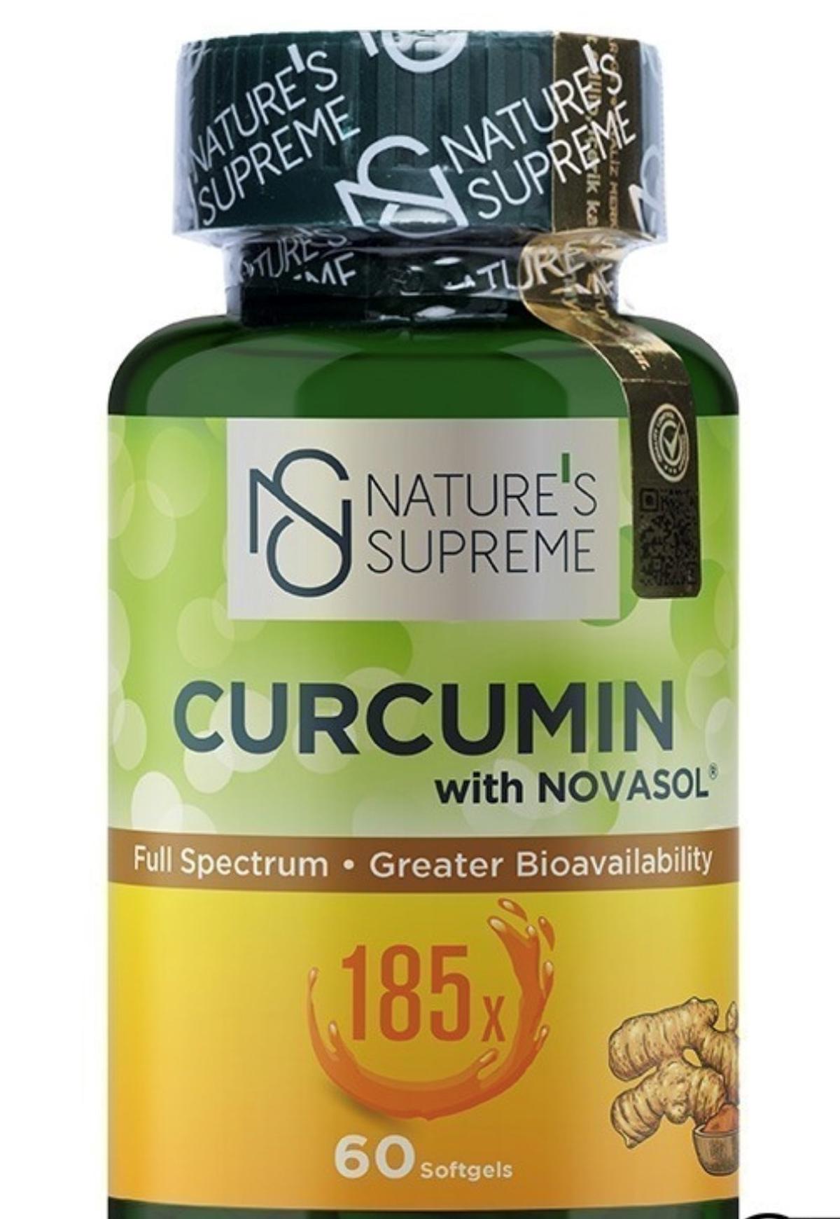 Nature'S Supreme Curcumin Aromasız Yetişkin Bitkisel Besin Desteği 60 Kapsül