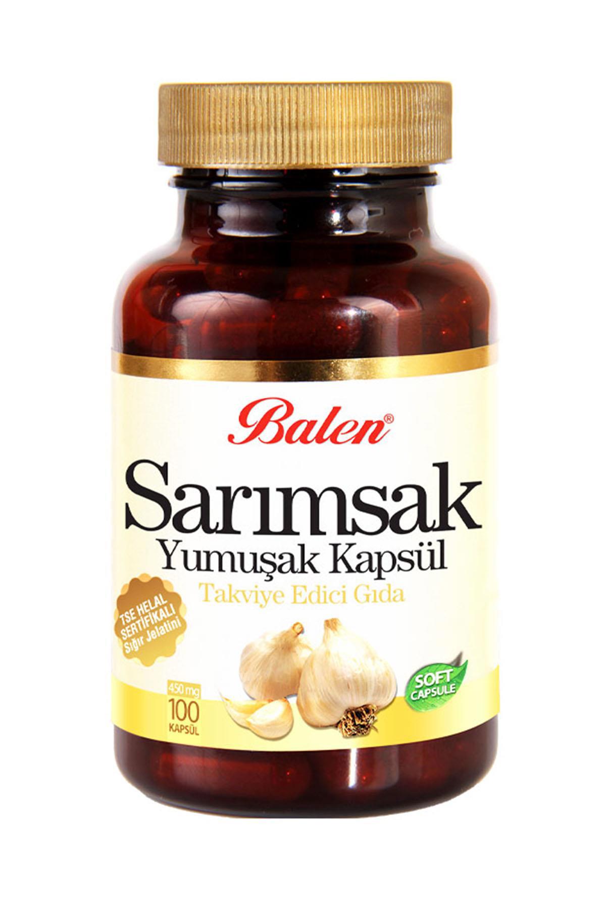 Balen Sarımsak Yağı Aromalı Yetişkin Bitkisel Besin Desteği 100 Kapsül