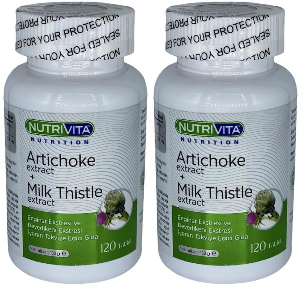 Nutrivita Nutrition Artichoke Aromasız Yetişkin Bitkisel Besin Desteği 2x120 Tablet