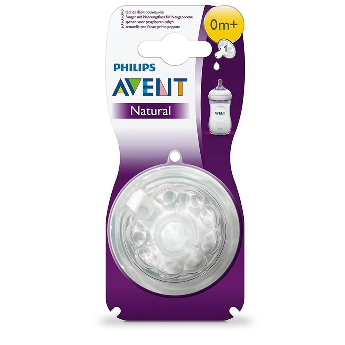 Philips Avent Natural Silikon Yenidoğan 0+ Ay Yavaş Akışlı Geniş Ağızlı 2'li Biberon Emziği