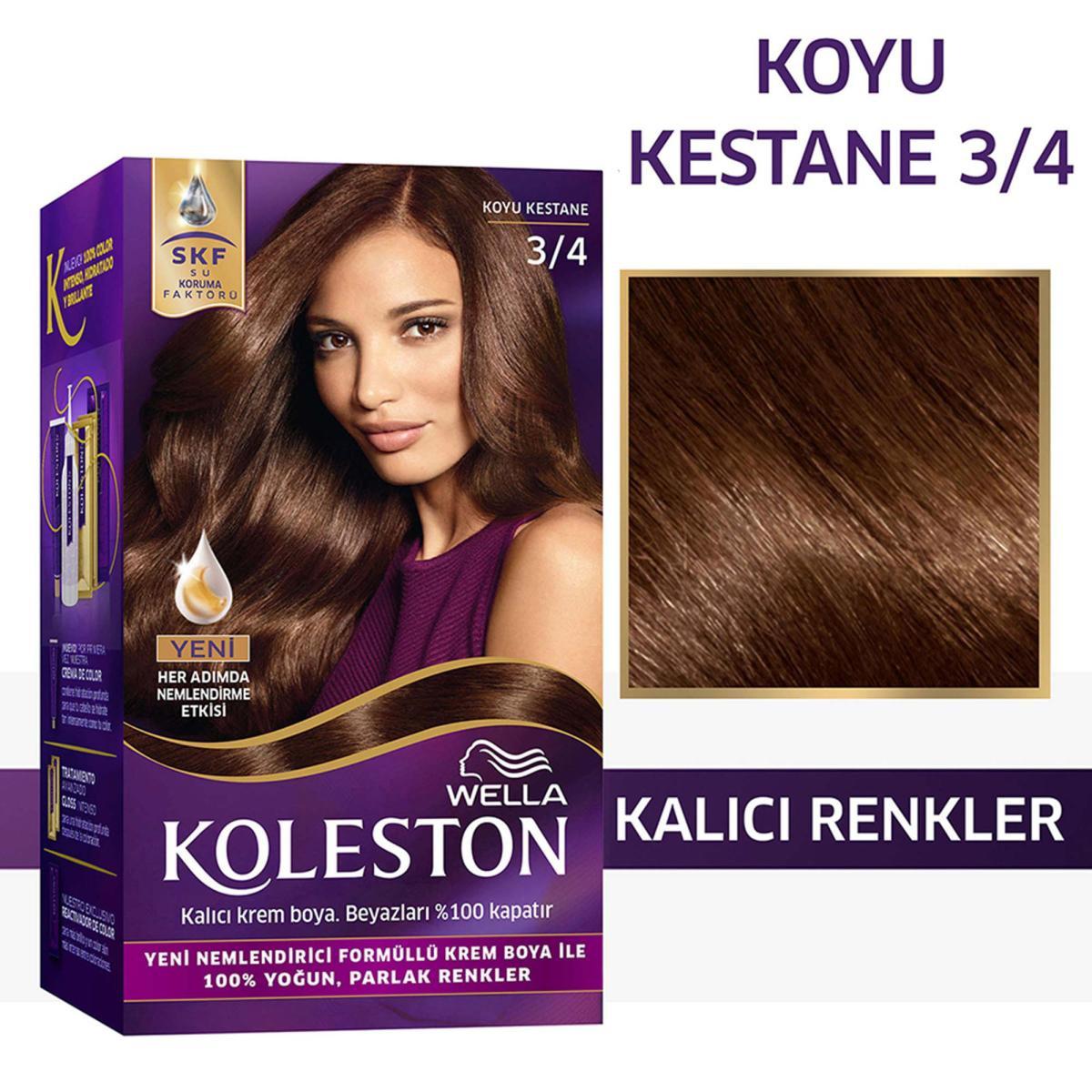 Wella 3.4 Koyu Kestane Krem Saç Boyası 50 ml