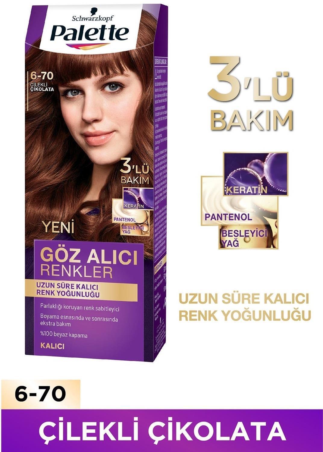 Palette 6.70 Çilekli Çikolata Krem Saç Boyası 50 ml