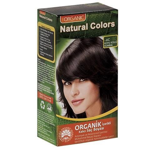 Organic Natural Colors 6C Koyu Küllü Kumral Organik Krem Saç Boyası