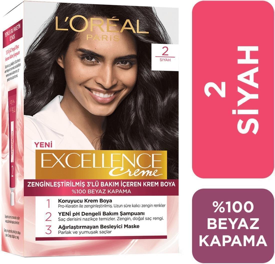 L'Oréal Paris 2.0 Siyah Krem Saç Boyası 48 ml