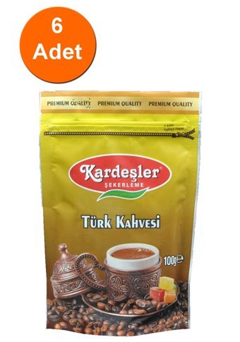 Kardeşler Sade Orta Kavrulmuş Türk Kahvesi 6x100 gr