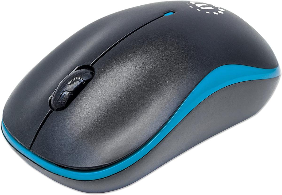 Manhattan Kablosuz Mavi - Siyah Optik Mouse