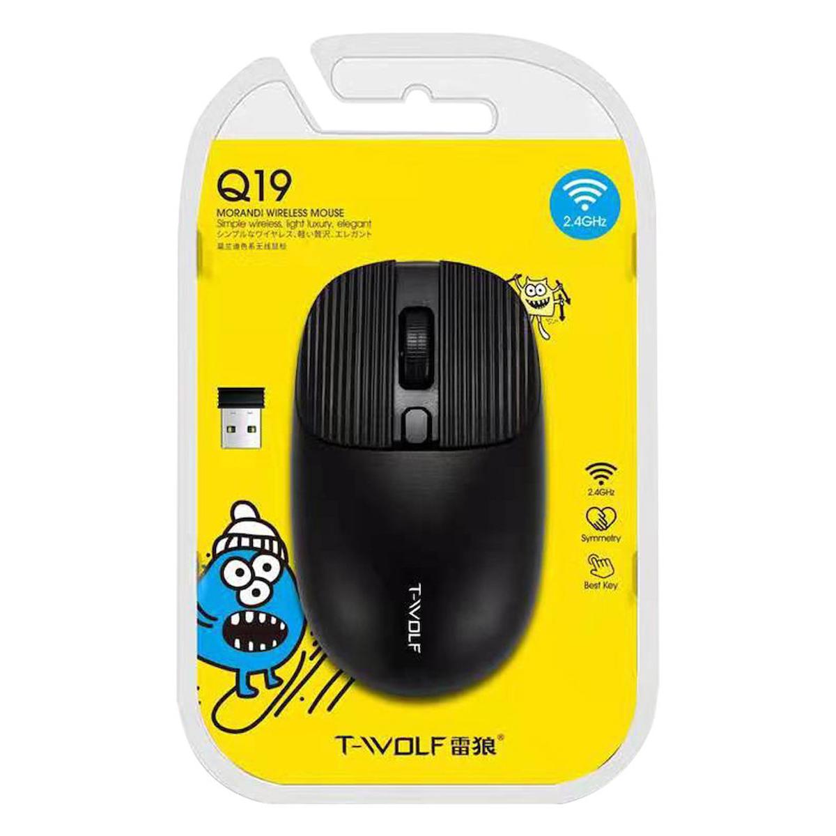 T-Wolf G502X Ergonomik Kablosuz Siyah Optik Mouse