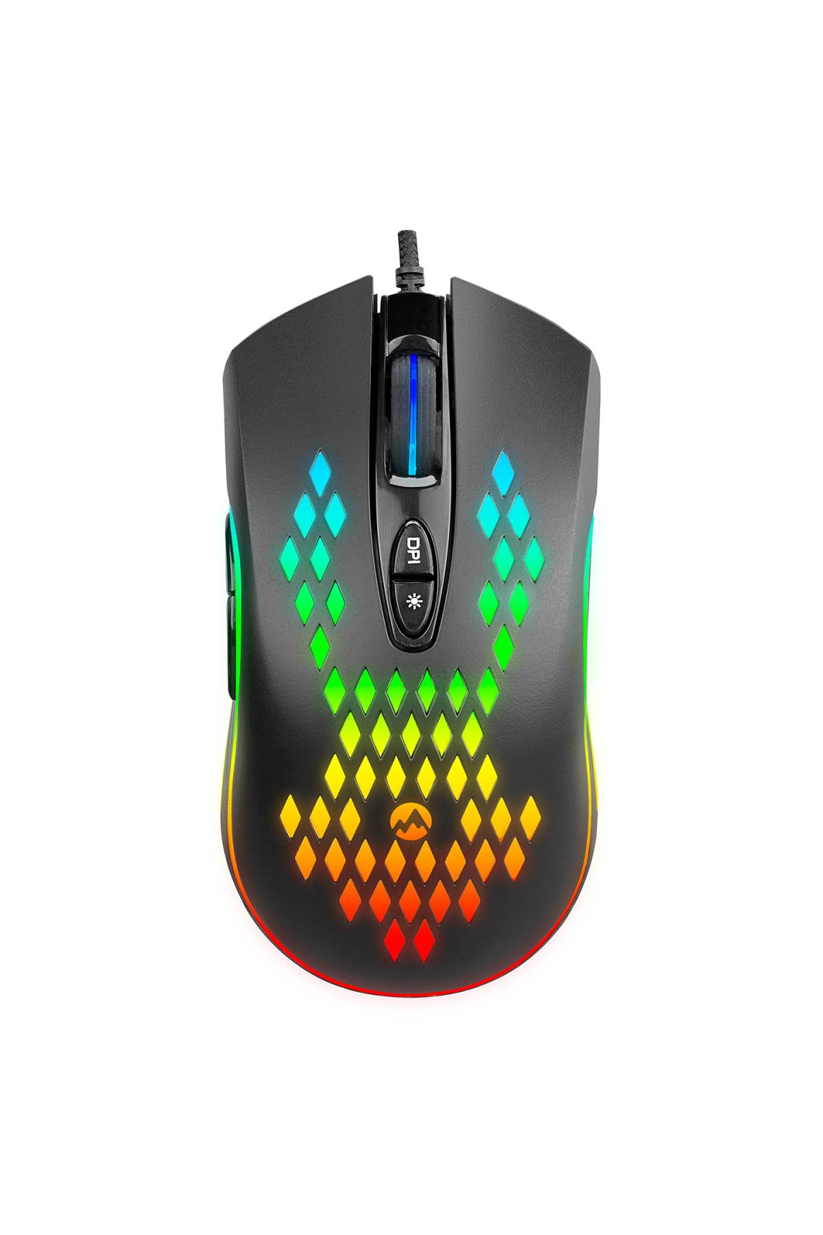 Everest SM-G07 RGB Makrolu Kablolu Siyah Gaming Mouse