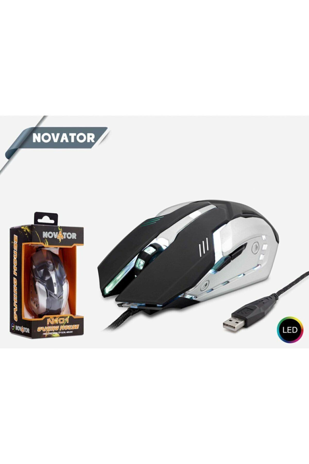 Novator N101 Kablolu Gri-Siyah Gaming Mouse