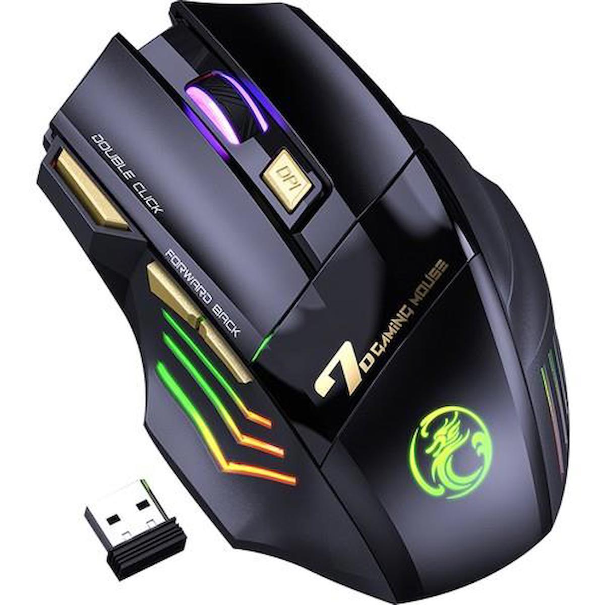 Valkyrie Gw-X7 Sessiz Makrolu Kablosuz Siyah Optik Mouse