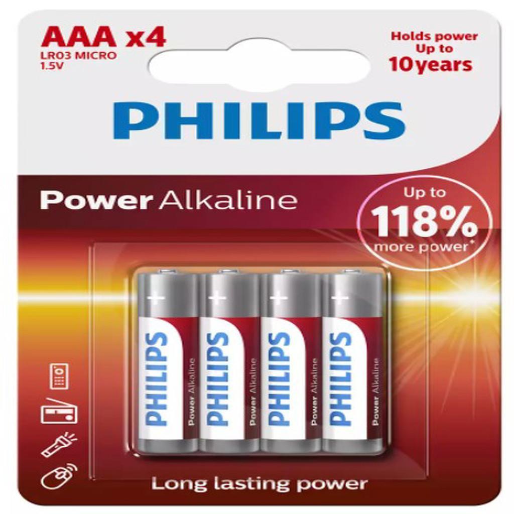 Philips LR03 Micro 1.5 V Alkalin AAA / İnce Kalem Pil 4'lü