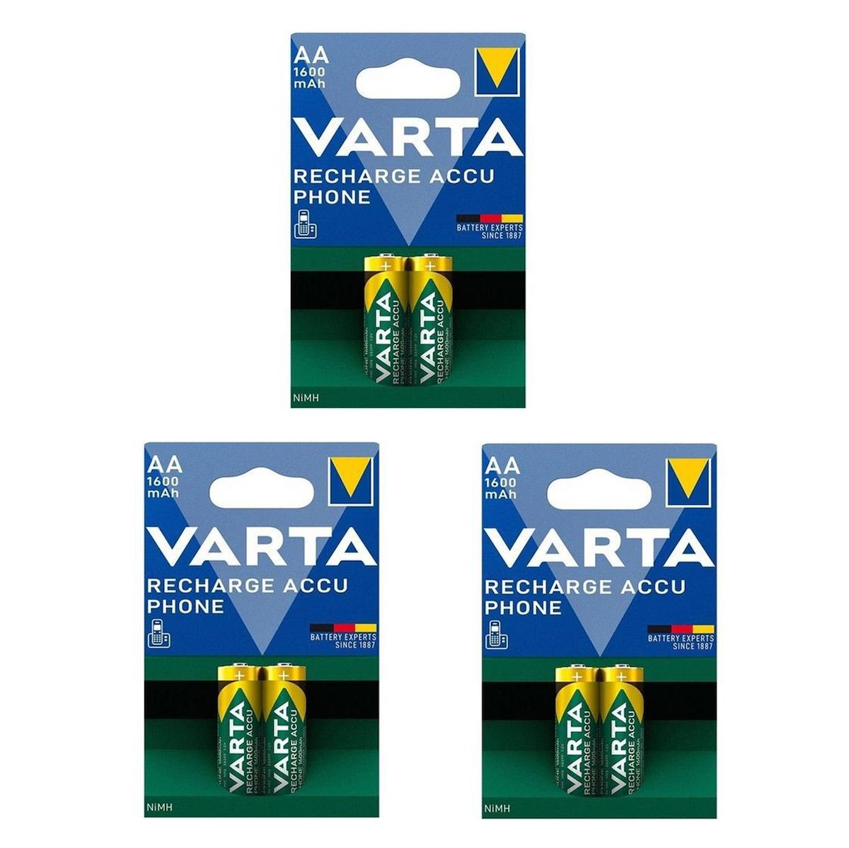 Varta HR6 58399 1.2 V 1600 mAh Ni-Mh AA / Kalem Şarjlı Pil 3'lü