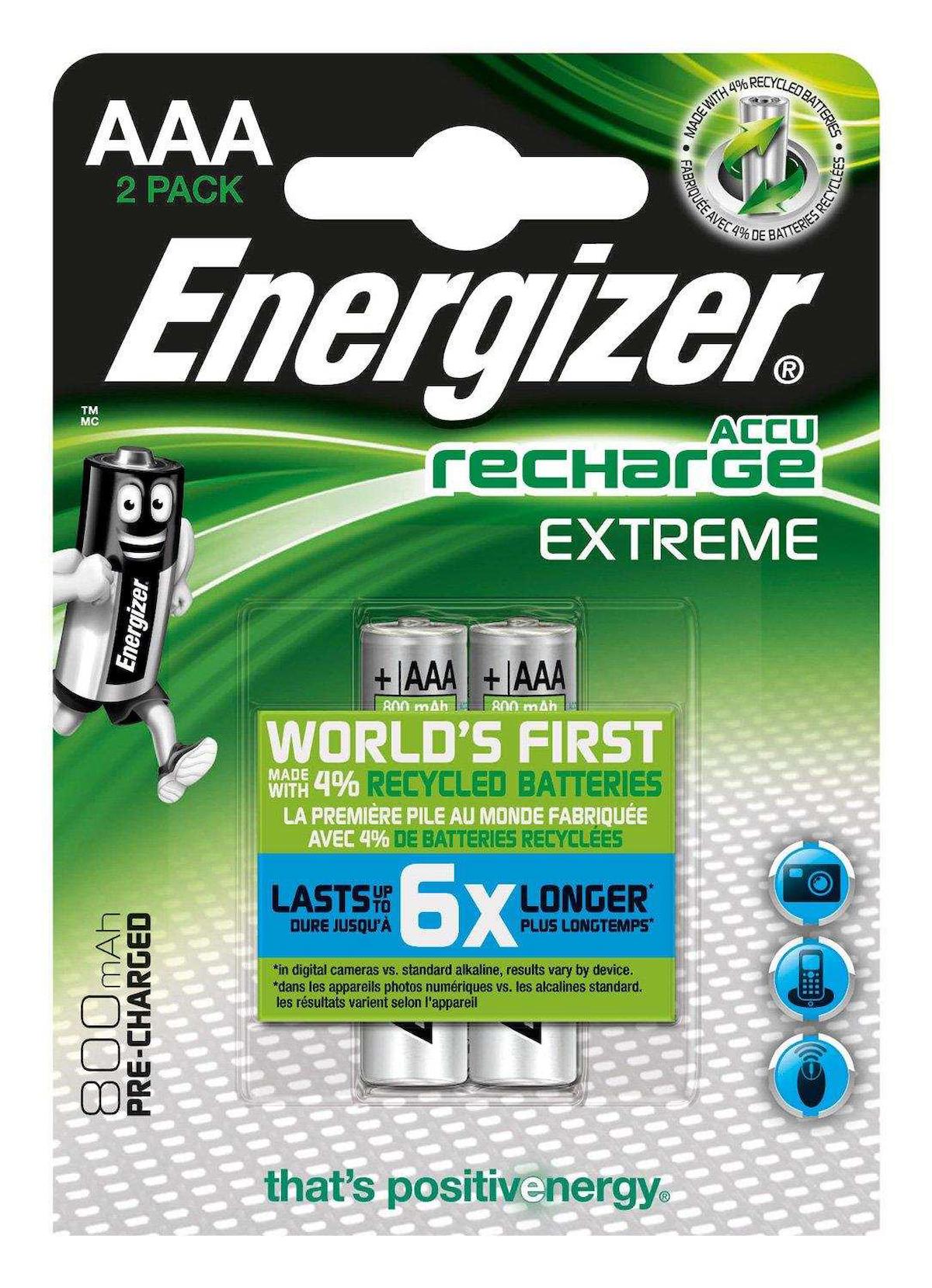 Energizer HR03 1.2 V 800 mAh Ni-Mh AAA / İnce Kalem Şarjlı Pil 2'li