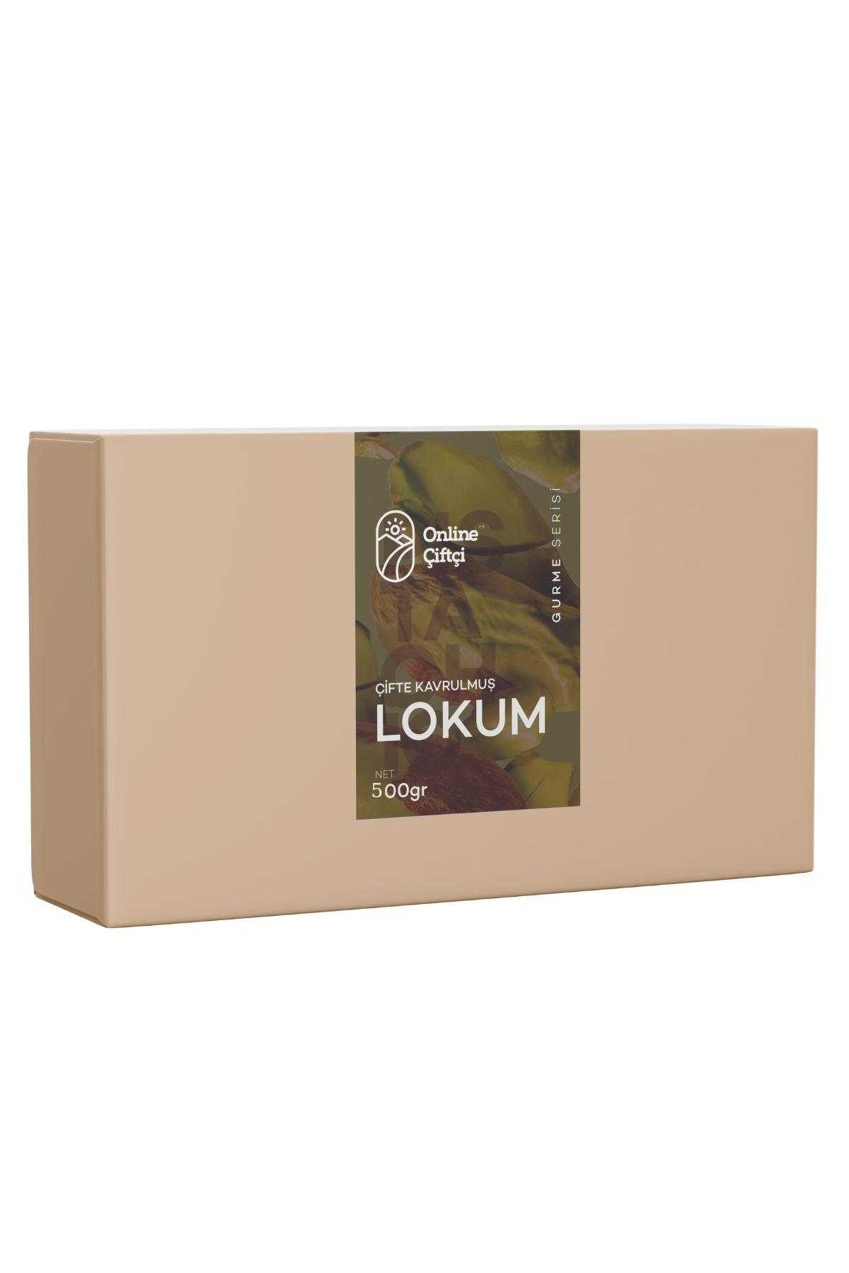 Onlineçiftçi Fıstıklı Çifte Kavrulmuş Lokum 500 gr