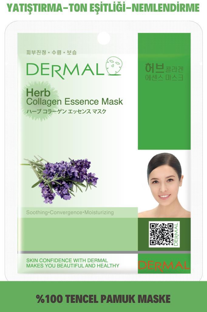 Dermal Collagen Essence Bitki Özlü Nemlendirici Kağıt Yüz Maskesi 23 gr