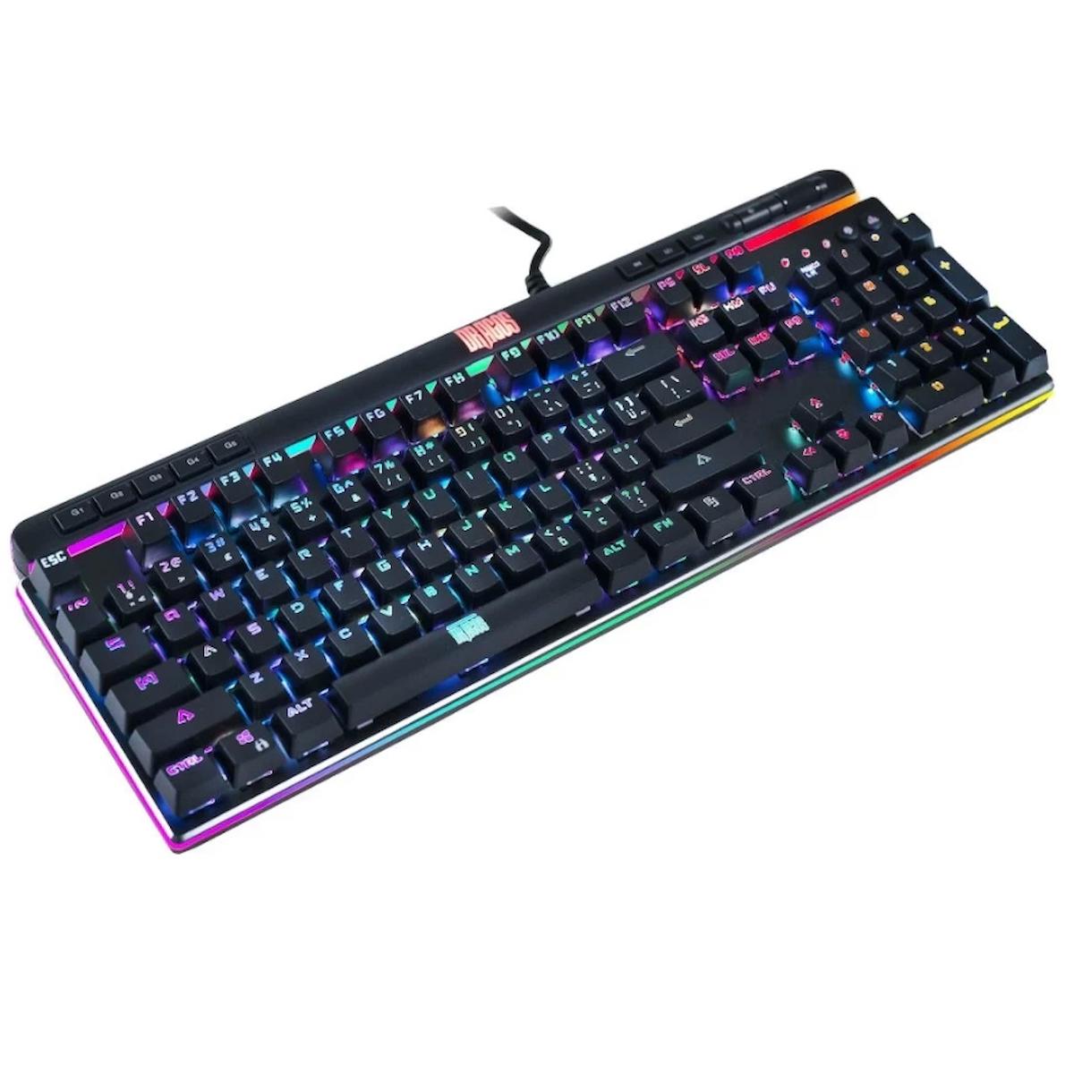 Dragos INF500P Türkçe RGB 104 Tuşlu Blue Switch Makrolu Kablolu Siyah Mekanik Gaming Klavye