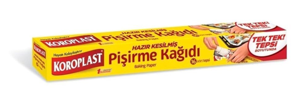 Koroplast Kesilmiş Pişirme Kağıdı 16 Adet