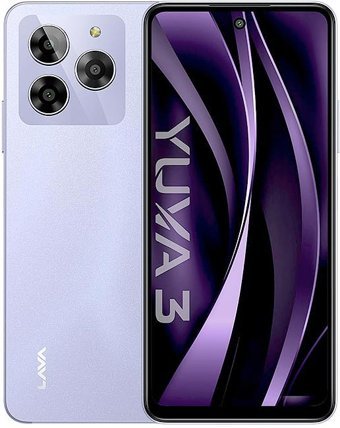 Lava Yuva 3 128 GB Hafıza 4 GB Ram 6.5 inç 13 MP Çift Hatlı IPS LCD Ekran Android Akıllı Cep Telefonu Mor