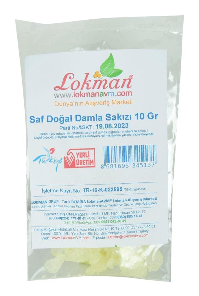 Lokman Avm Vegan Tane Damla Sakızı 10 gr